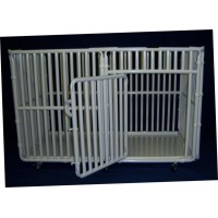 48" x 2' x 4' Mobile Dog Crate with Wheeled Floor