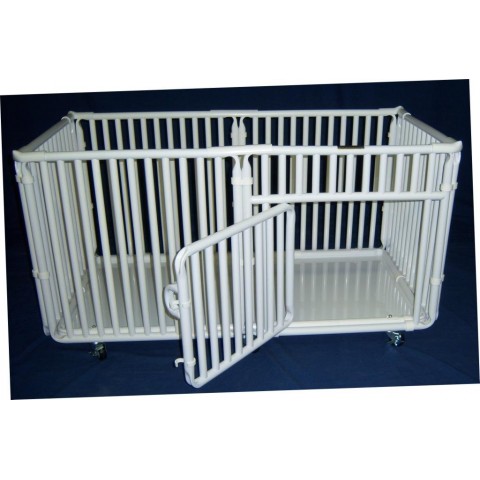 24" x 2' x 4' Indoor Dog Cage Crate with Wheeled Floor