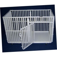 30" x 2' x 4' Indoor Dog Cage Crate with Wheeled Floor