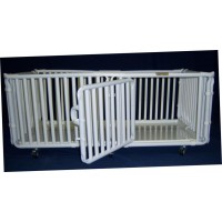 18" x 2' x 4' Mobile Puppy Pen with Wheeled Floor