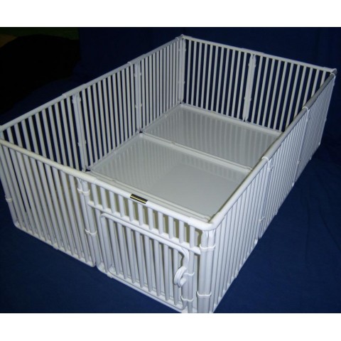 24" x 4' x 6' Plastic Dog Cage Crate with Sealed Floor