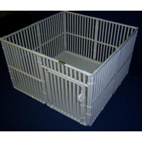 30" x 4' x 4' Plastic Dog Cage Crate with Sealed Floor